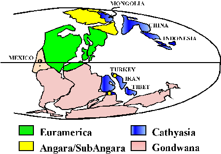 Mapes & Gastaldo Flora Distribution Map