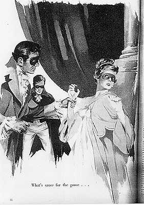 "Pink Domino" Woman's Journal Dec. 1953, illustrated by Coleman